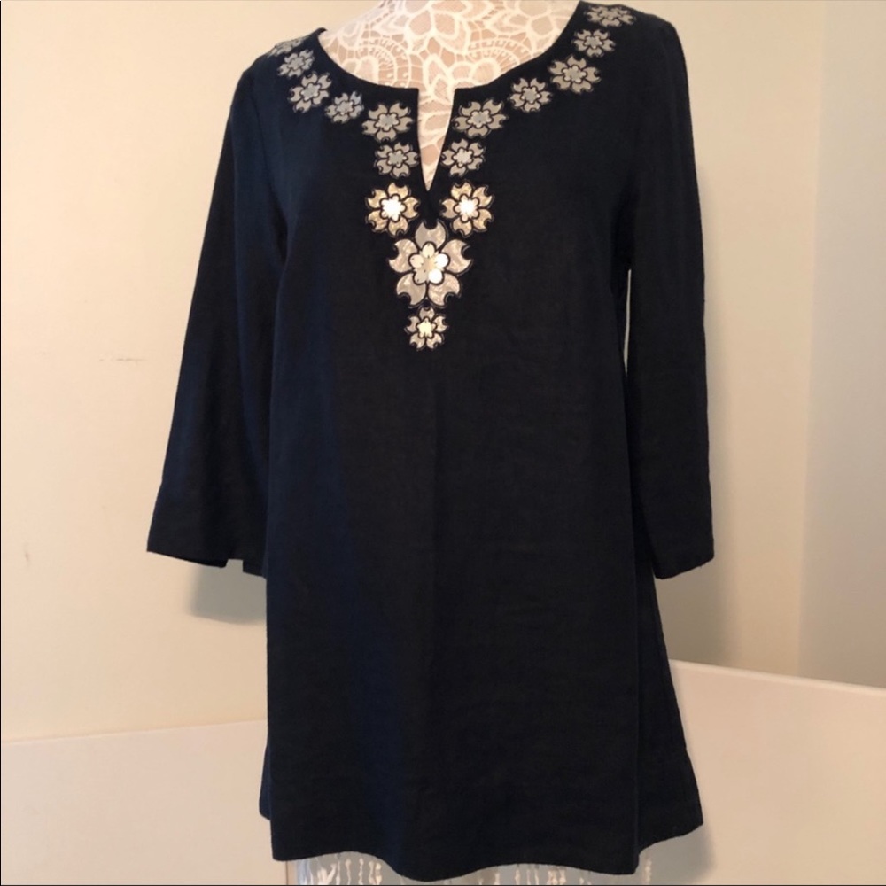 J.Crew Linen Embroidered Tunic